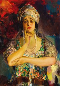 歌手Nadezhda Plevitskaya的肖像，1924年