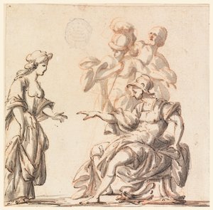 一位经典战士得到了一位女性的青睐 作者 菲利波·马基奥尼（Filippo Marchionni）