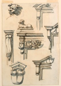 绘画，建筑研究，1750-75 年 作者 菲利波·马基奥尼（Filippo Marchionni）