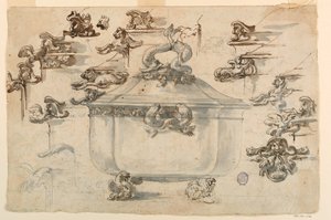 图纸，银汤锅的设计，1769 年