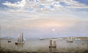 Castine Harbour and Town，1851 作者 费兹·亨利·莱恩