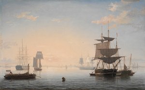 波士顿港，与遥远的城市，约1846-47年