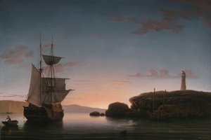 灯塔在卡姆登，缅因州，1851年