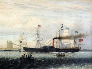 不列颠尼亚进入波士顿港，1848年