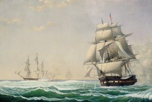 美国护卫舰总统于1815年参加英国中队，1850年