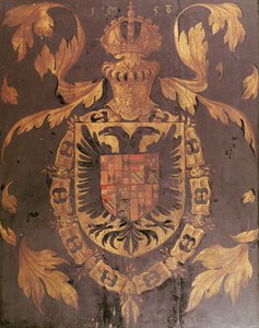 1558年神圣罗马帝国皇帝查理五世的徽章（油面板
