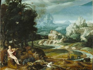 与Orpheus的风景，c.1570 作者 佛兰芒学校