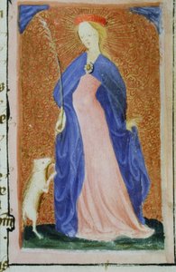 来自布鲁日Legenda Aurea的Gen 1111 Page女士，电话：c.1400-10 作者 佛兰芒学校