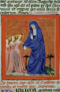 来自布鲁日Legenda Aurea的Gen 1111 Page女士，电话：c.1400-10 作者 佛兰芒学校
