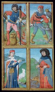 Hunter 9 f.6r Knights and Noblemen，来自De Medina Fen I. II，作者：Avicenna（980-1037） 作者 佛兰芒学校