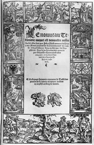 Jacques Lefevre dEtaples（1450？-1537）的法语翻译新约标题页于1531年在安特卫普出版 作者 佛兰芒学校