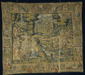 冥王星和Proserpina与猎鹰，约1600年 作者 佛兰芒学校