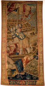 The Portuguese in India - Flemish tapestry of Tournai from the first quarter of the 16th century - Musee de la Marine de Lisbon (Portugal) 作者 佛兰芒学校