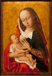 The Virgin and Child - Painting of a Flemish master, oil on wood, ca. 1475-1500 (Virgin and Child, by an unknown netherlandish master, oil on panel, circa 1475-1500) - Museum of Ancient Arts of Lisbon (Portugal) 作者 佛兰芒学校
