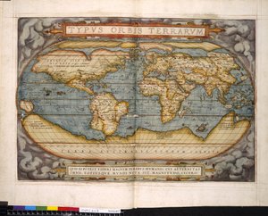 亚伯拉罕-奥特留斯绘制的世界地图《Theatrum Orbis Terrarum 作者 佛兰芒学校