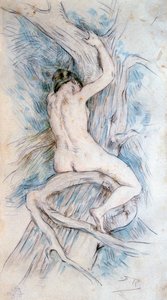 哈马德里亚德，约1850-1898。   作者 费利西安罗普斯