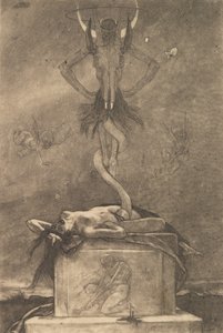 The Sacrifice, from The Satanic Ones, ca. 1882., ca. 1882. 作者 费利西安罗普斯
