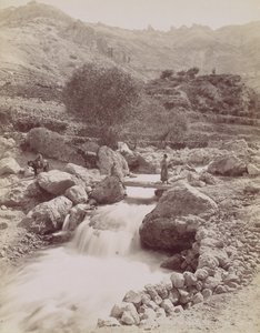 Cous du Kadisha, Monte Libon, 1860-80年代，约1870年印刷。 作者 菲利克斯邦菲尔斯