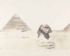 孟菲斯的Djizeh Necropolis，斯芬克斯和金字塔，1851-52年，1853-54年印刷。
