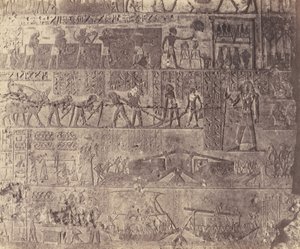 El-Kab elethya, Hypogean Architecture - Tomb of Phapé - Sculptu...，1851-52，1853-54印刷。