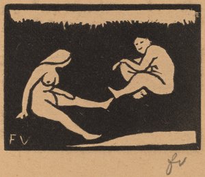 两个坐着洗澡的人 Deux baigneuses assises, 1893.