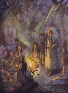 红皮人和他们的假帐篷（彩色石版画） 作者 弗洛拉·怀特
