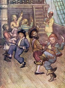 Yo-Ho，海盗在唱歌（彩色石版画）