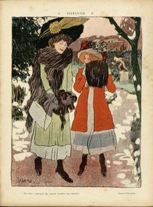 Florane (1872-1940) 插图，Le Rire，2010 年 1 月 22 日 - Ingenuite - 时尚、帽子、公共花园 作者 弗洛兰弗洛兰