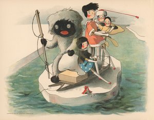 Golliwoggs极地冒险的例证