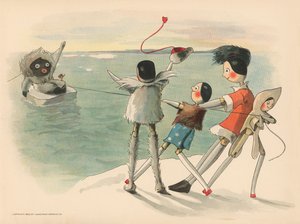 Golliwoggs极地冒险的例证