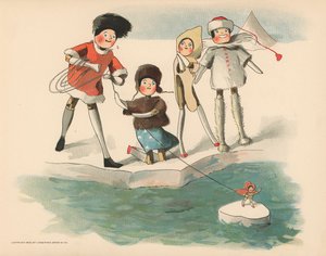 Golliwoggs极地冒险的例证