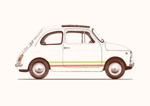 Cinquecento》，2023 年（铅笔和数字） 作者 弗洛伦德·博达特