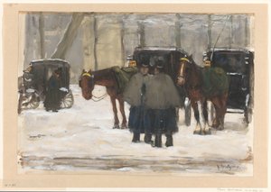 雪地里的马车和马车夫 作者 弗洛里斯·阿恩策尼乌斯