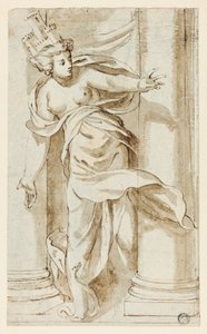 踩在蛇上的 Cybele 作者 Paolo Farinato 的追随者