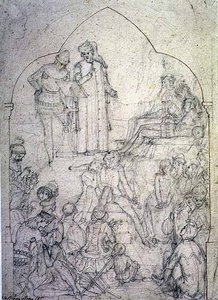 爱德华三世法院的乔uc-研究，1845年 作者 福特·马多克斯·布朗