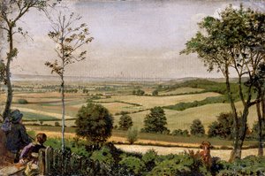 来自肯特郡肖恩里奇的风景》，1849年和1873年 作者 福特·马多克斯·布朗