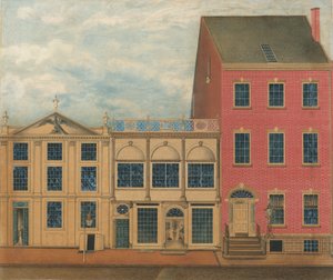 Duncan Phyfe的商店和仓库，纽约市富尔顿街168-172号，约1816年。 作者 以前归功于约翰·鲁本斯·史密斯