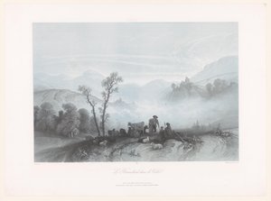 迷雾山谷中的牧羊人与牛羊
Le Brouillard dans la Vallée（物上标题） 作者 福罗吉欧