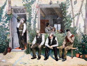 1895年在理发店 作者 福尔莫内