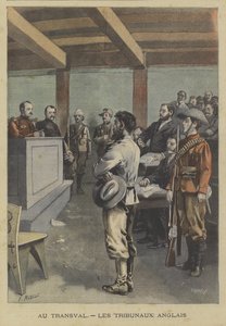在德兰士瓦的英国法院面前的布尔 作者 Fortune Louis Meaulle