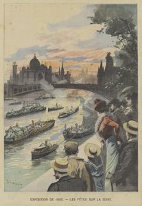 1900年巴黎世界博览会期间塞纳河上的浮动嘉年华 作者 Fortune Louis Meaulle