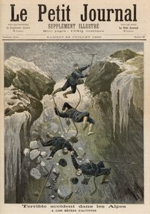 阿尔卑斯山的一次可怕事故，来自1892年7月23日的“Le Petit Journal” 作者 财富路易斯·米奥勒和亨利·梅尔