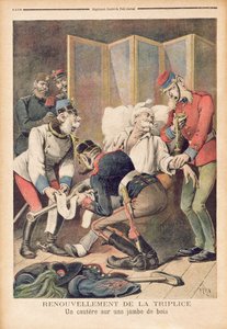 1896年6月，来自“Le Petit Journal”的德国，奥地利和意大利三重联盟的漫画