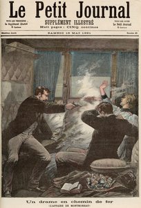 铁路上的戏剧：Montmoreau事件，来自&39;Le Petit Journal&39;，1891年5月16日