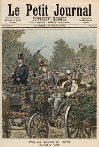 1891年6月13日，“Le Petit Journal”中的“责任受害者：花之战”