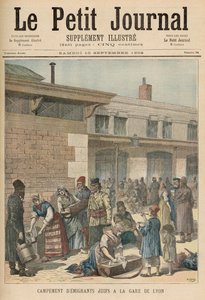 里昂火车站的犹太难民营，来自&39;Le Petit Journal&39;，Supplement Illustre，1892年9月10日