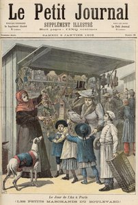 巴黎的新年：大道上的小摊位，“Le Petit Journal”的封面，1892年1月2日