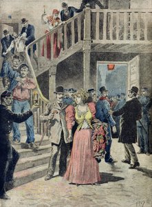 1895年8月4日，来自“Le Petit Journal”的巴黎酒店妓女被捕 作者 财富路易斯·米奥勒和亨利·梅尔