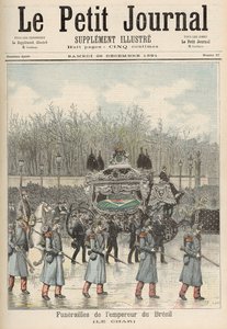 巴西皇帝的葬礼：The Carriage，来自&39;Le Petit Journal&39;，1891年12月26日