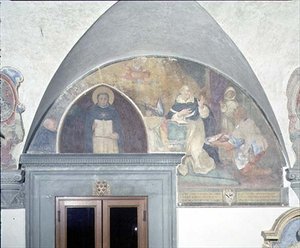 神奇地发现圣安东尼奥斯腰带的钥匙》，小册子（壁画）。 作者 弗拉 （c.1387-1455）安吉利科
